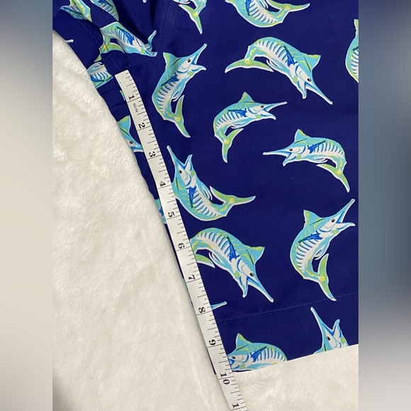 Fish & Tackle Vibrant Blue Marlin Print Swim Shorts - Picture 8 of 8